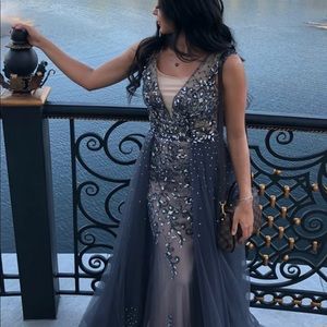 Gray and gold dress!! ✨